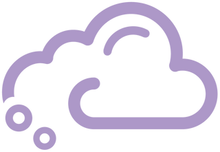 Purple Logomark on a clear background